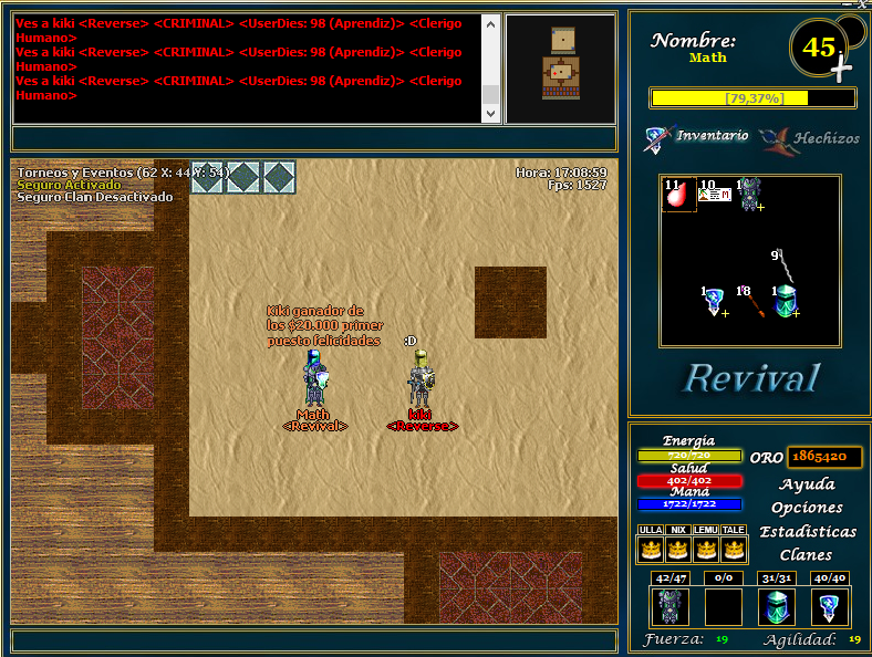 Ganador torneo oficial 1vs1 revival ao (KIKI) $20.000!